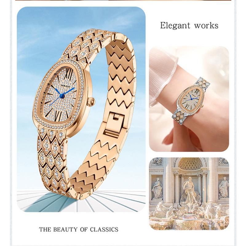 SANDA Ladies Watches Gifts Snake Head Watch for Women Luxury Fashion Steel Strap Quartz Wristwatches