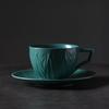 Retro Ceramic Cup Mug Style Simple Afternoon Tea Cup Creative Coarse Pottery Coffee Cup Saucer Set