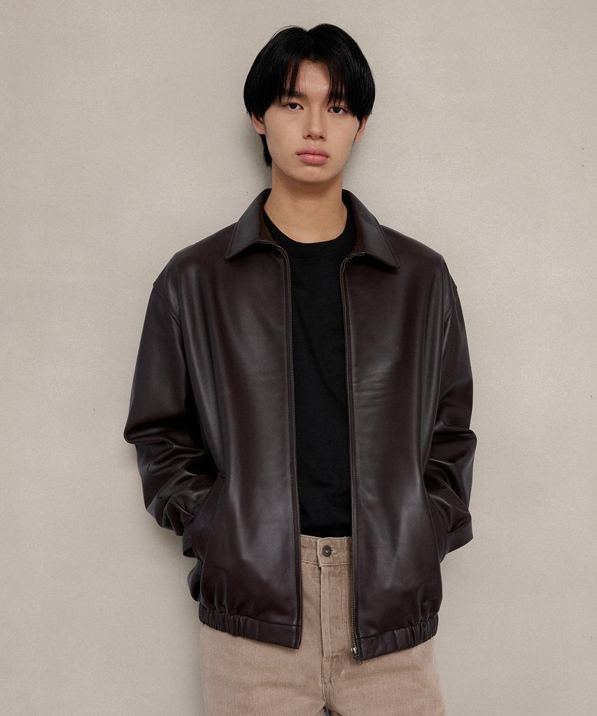 Leftseoul Classic Lambskin Jacket [Dark Brown]