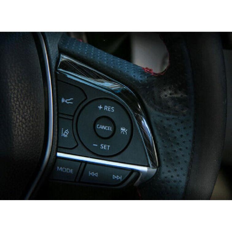 Черный 2 шт. Для Toyota Camry 2018- Накладка на кнопку рулевого колеса Титан