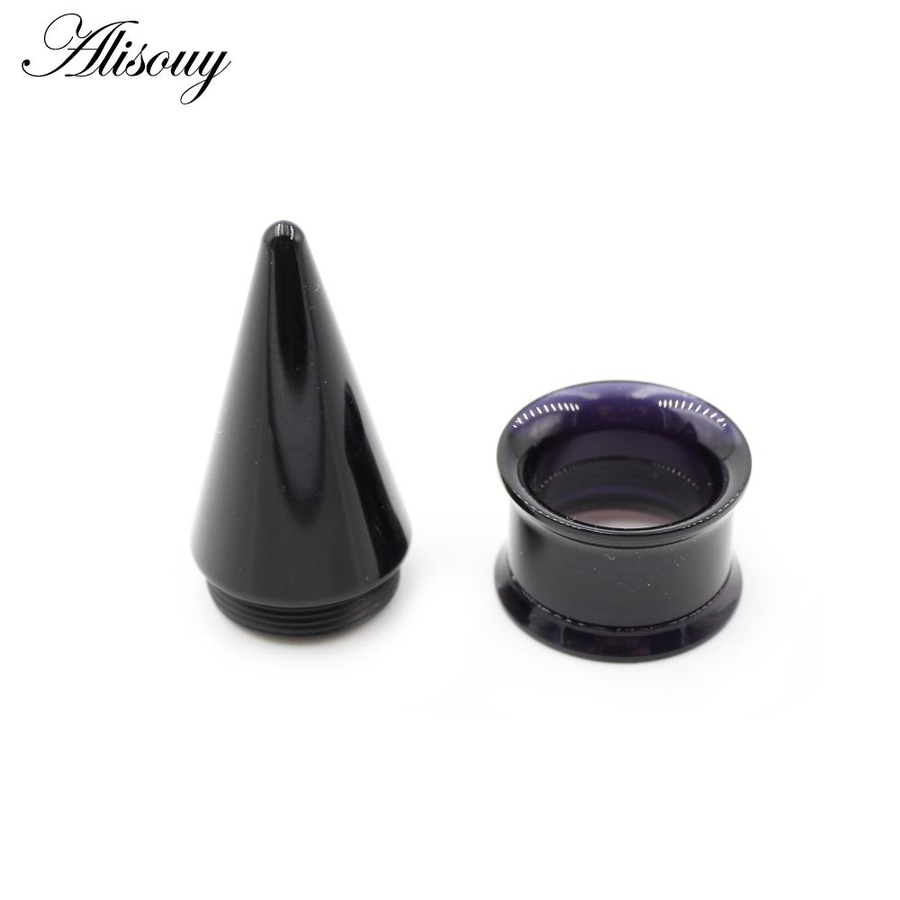 Alisouy, 2 шт., набор конических шипов, акриловые беруши, конические туннельные датчики, расширитель ушей 2 в 1, комплект винтов для растягивания, украшения для тела, пирсинг