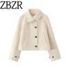 Za Autumn New Women Clothes 2025 Western Style Design Sense Lapel Long Sleeve Simple Short Trench Coat 3811253