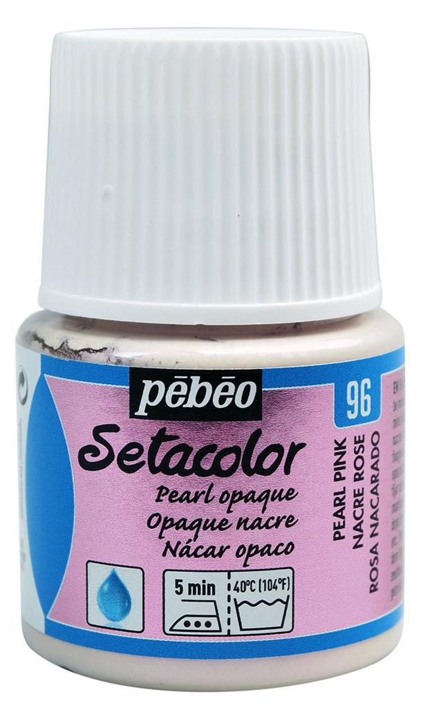Pebeo Cloth Paint Seta Color Opaque Pearl Color 45ml Pearl Pink 96