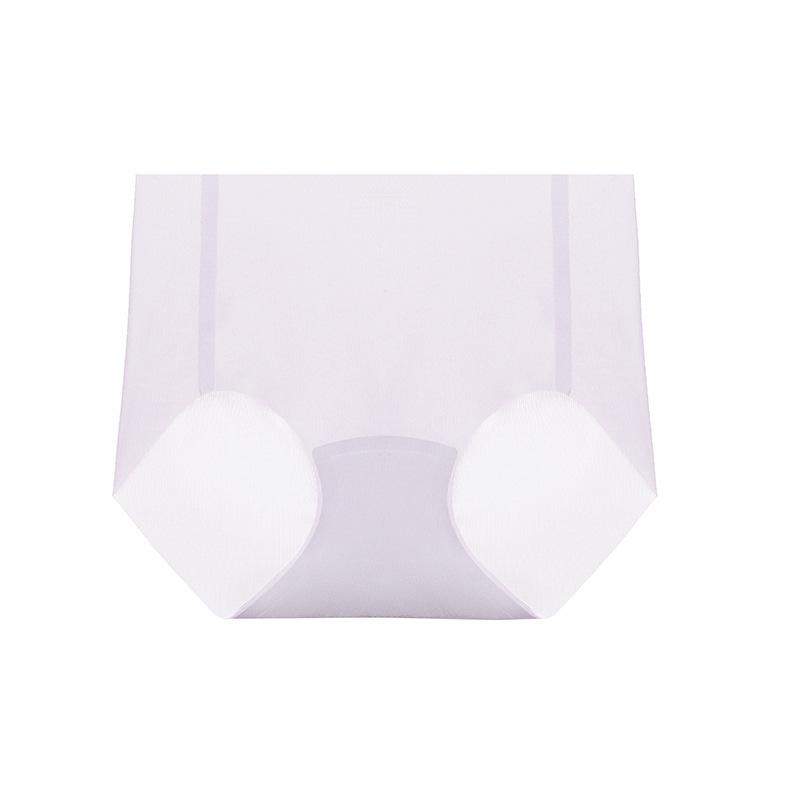 Lipstick Panties: Girl's Summer Ice Silk Mid-Waist Seamless Quick-Dry Breathable Hip-Lifting Underwear