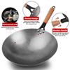 Fypo Handmade Chinese Cast Iron Wok Smokless Cookware Uncoated Iron Pot Frying Pan Antiprigar Kitchen Pot Skillet Wok