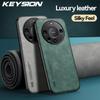 KEYSION Роскошный кожаный чехол в стиле ретро для Huawei Mate 60 Pro + 50 Pro, мягкий силиконовый + противоударный чехол для телефона из поликарбоната для HONOR X9A 5G