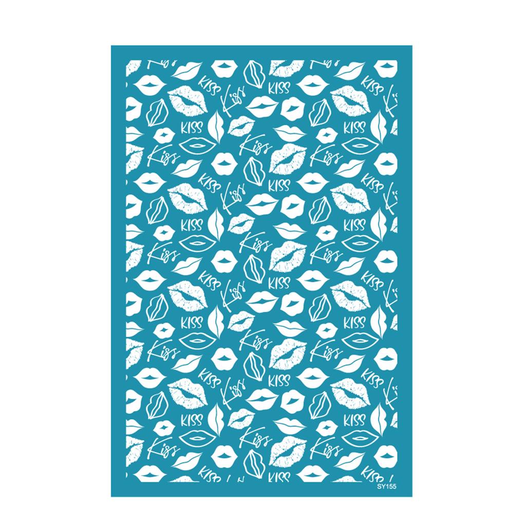 Silk Screen Stencils for Clay Valentines Day Heart Silkscreen Print for DIY Printing On Clay and Earrings Jewelry Clay