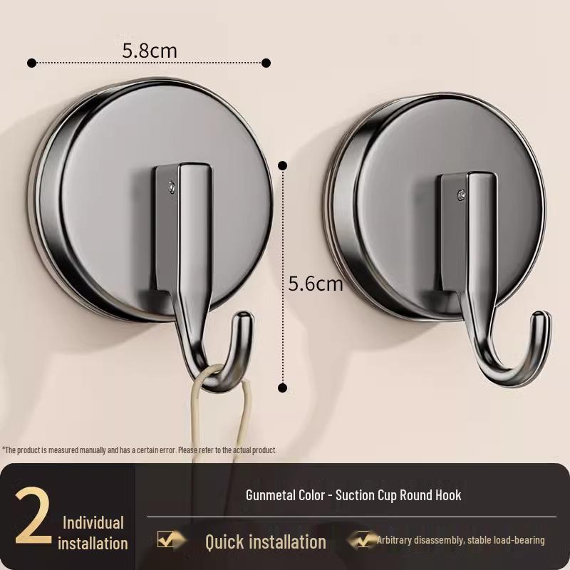 Vacuum Adhesive Hook - No-Drill, Strong Suction, No-Trace, for Kitchen, Bathroom, or Door