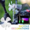 Wind Powered Mini Windmill LED Light Warning Effect E-bike Decorative Accessories  Handlebar