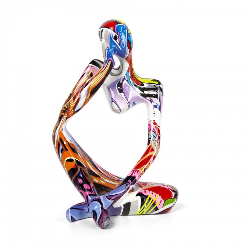 Abstract Thinker Sculpture Decor Living Room Office Desk Entryway Modern Art Figurine Resin Home Ornament