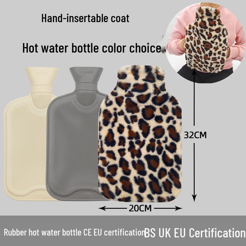 Explosion-Proof Hot Water Bottle: Rubber Design for Stomach and Feet, Long-Lasting Warmth