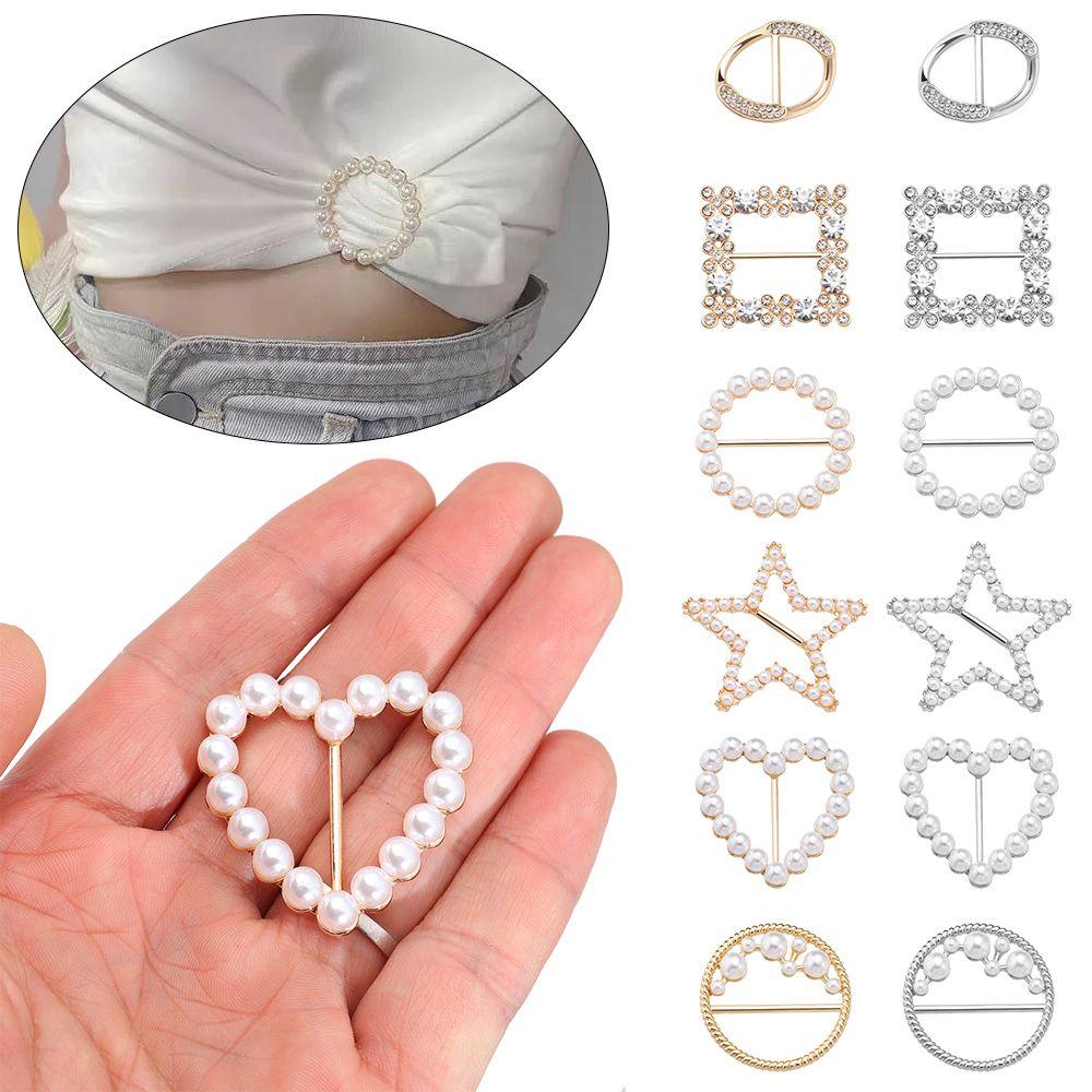 Corner Hem Shirt Hem Silk Scarf Buckle Clothes Tighten Decorative Buckle Knotted Buckle Ring