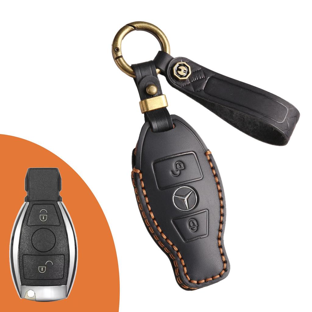 Кожаный чехол для ключа Mercedes-Benz GLK, E-Class, C-Class, R350, GL, GLC
