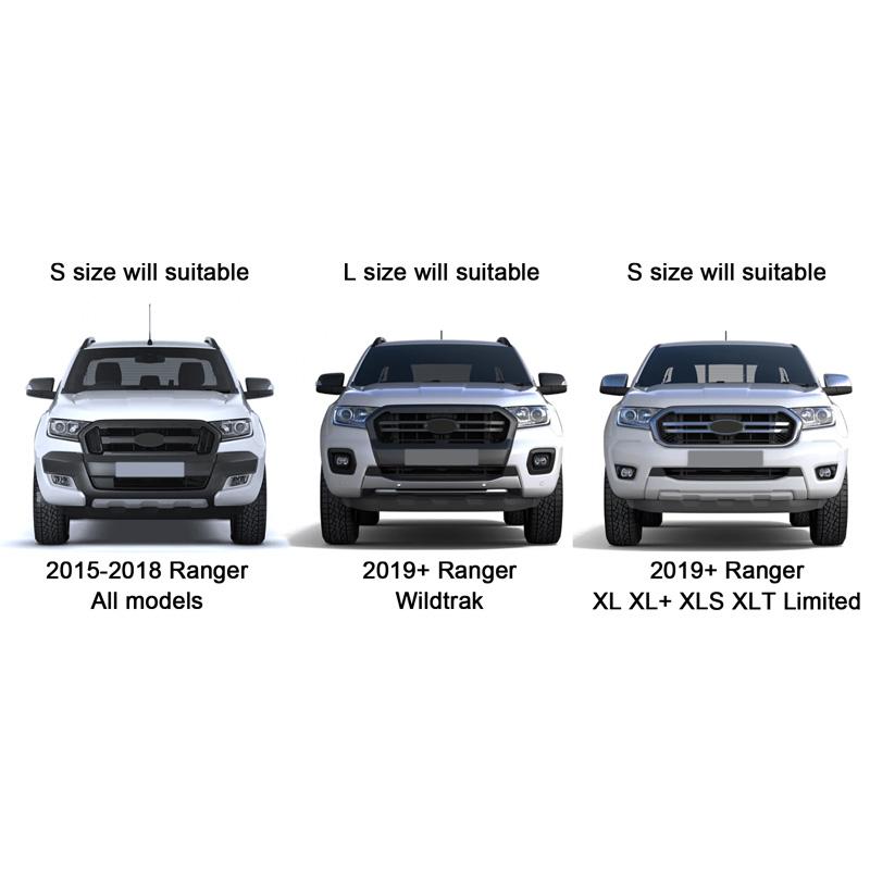 Логотип-буква MUZO2 для решетки радиатора Ford Ranger RANGER 3D Эмблема Оригинальный размер ABS Наклейка с клеем Хромированный стиль 6 цветов