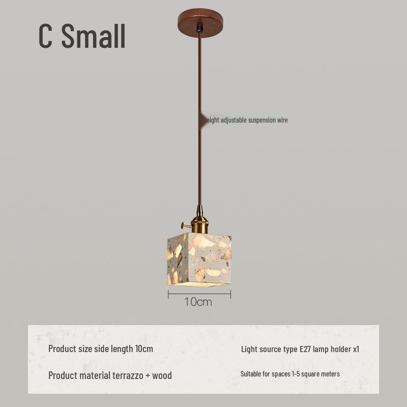 Японский подвесной светильник в стиле Ваби-Саби из желтого травертина, ретро-стиль середины века для спальни, гостевого дома или ресторана.