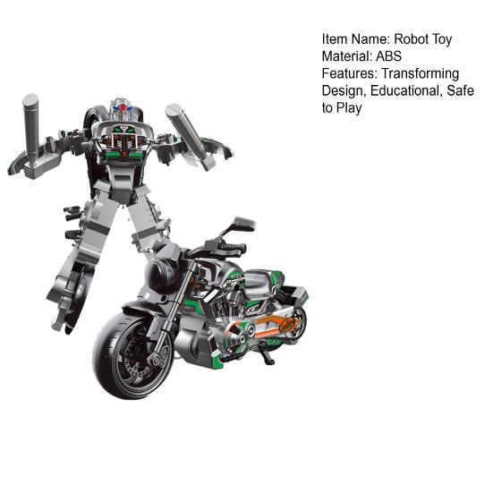 Transforming Robot Motorcycle Toy Movable Joints Educational Transformable Motorbike Deformation Robot Model Toddlers Boys Birthday