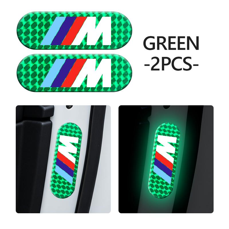 HKUG1 Car Reflective Warning Stickers Night Visibility Protective Strip For BMW Performance M E87 E30 E46 E28 F35 G20 E93 F20 X3 X