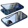 IPhone 15 14 13 12 11 Pro max X XR Xs max 7 8 plus mini uchun shaffof shisha metall magnit g'ilof
