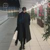 Мужское шерстяное пальто длиной до колена, стиль для зрелых людей, модная немецкая ветровка высокого класса, куртка на осень/зиму.