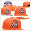 Модная вышитая бейсболка для мужчин и женщин Miami Marlins Корейский стиль Широкополая кепка Всесезонная Круглый верх Шляпа