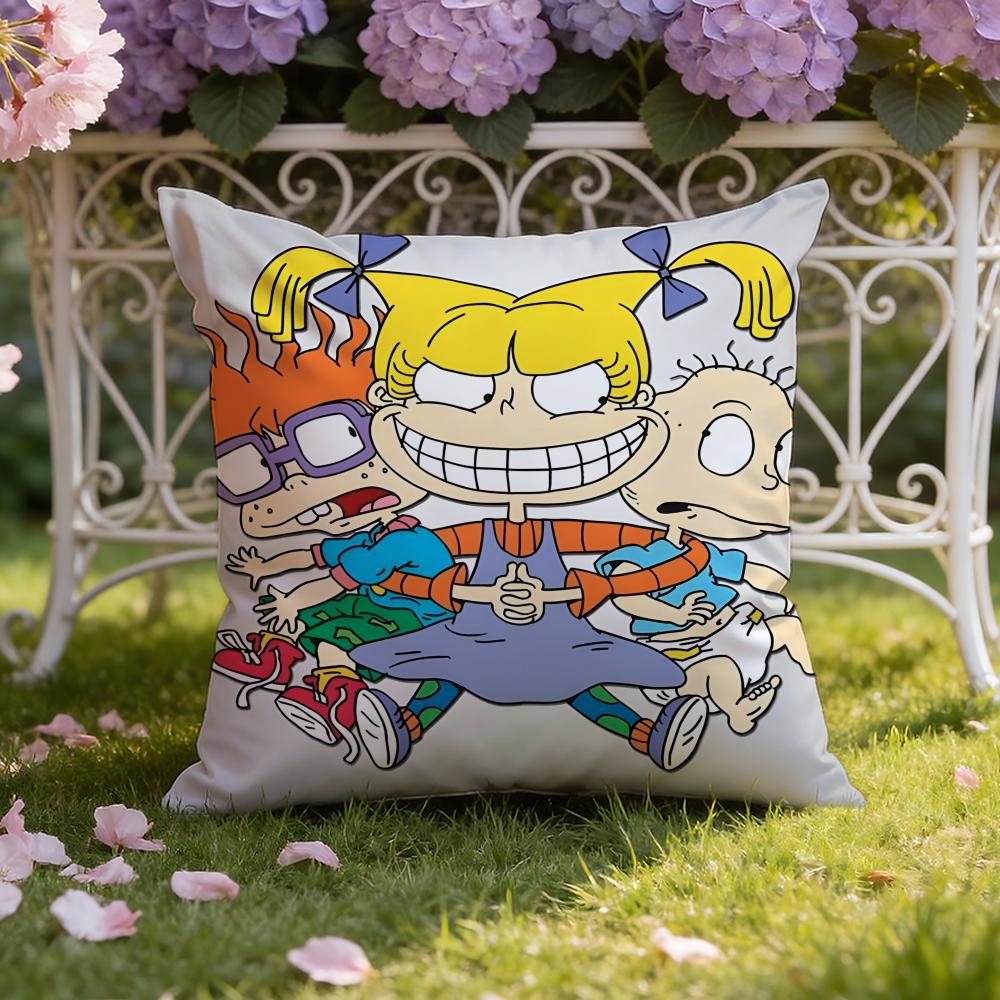 Аниме мультфильм R-Rugrats Наволочка для дома и автомобиля Двухсторонний чехол на подушку: Двусторонняя конструкция для максимального комфорта