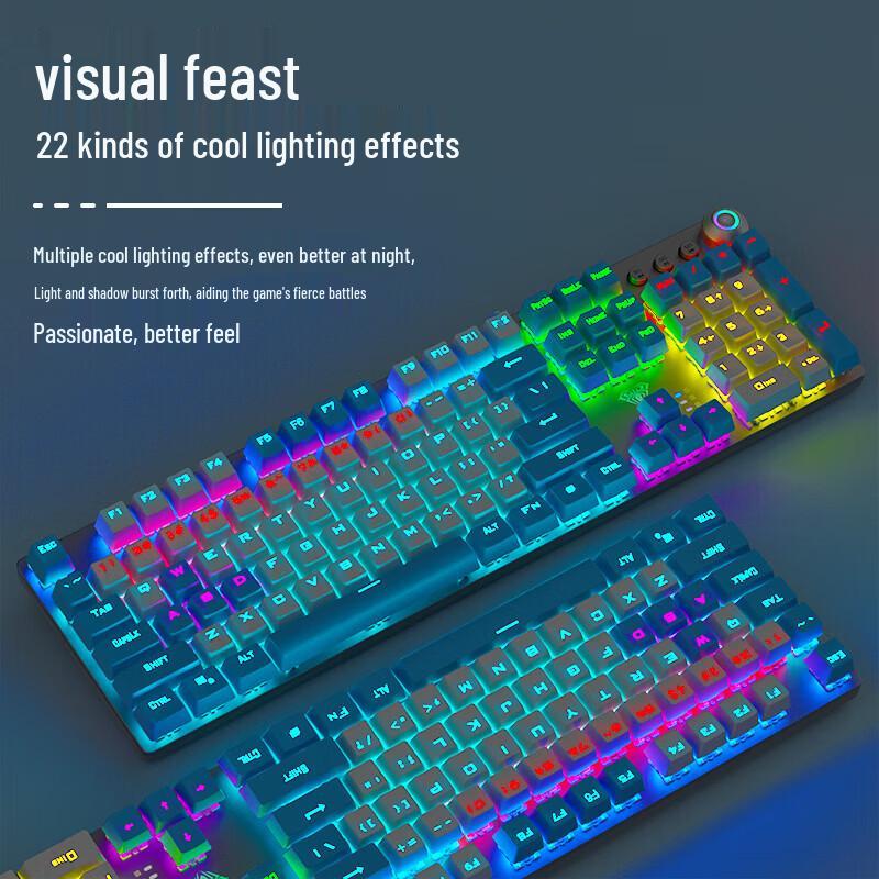 AULA F2088 Wired Mechanical Gaming Keyboard