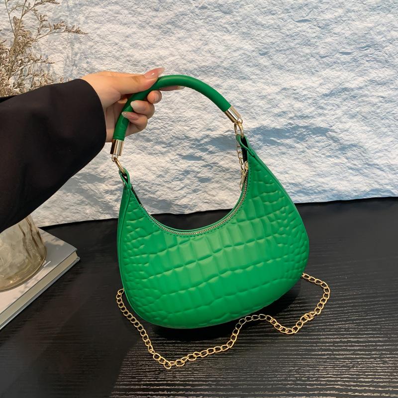 Женская сумка с цепочкой, сумка через плечо с узором из камня, сумка-мешок Niche Underarm, модная универсальная сумка-мессенджер