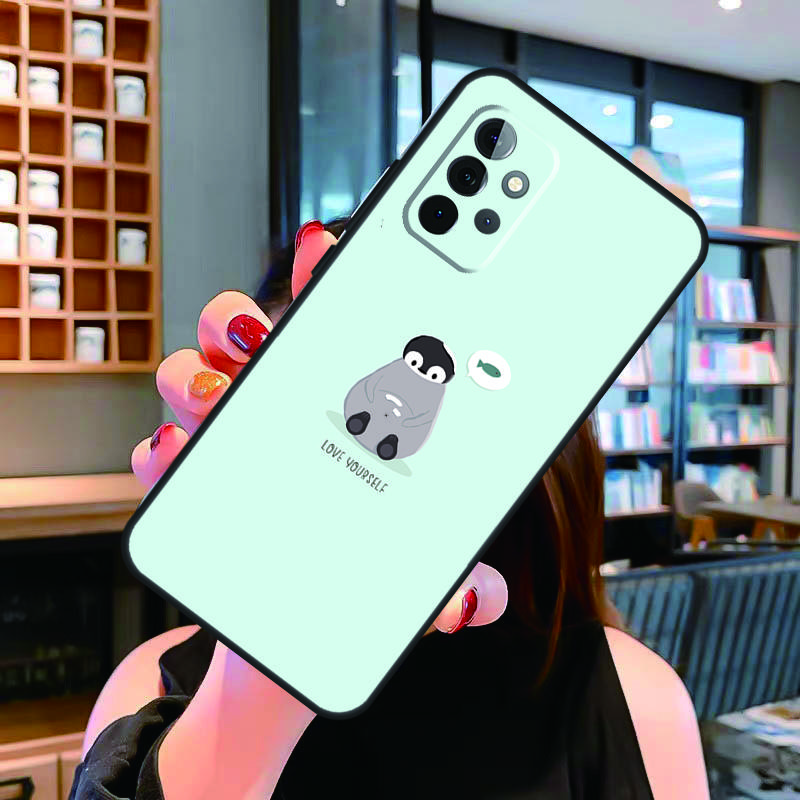 Милый чехол-пингвин для Samsung Galaxy A14 A34 A54 A52S A12 A22 A32 A52 A72 A13 A33 A53 A73 A31 A51 A71