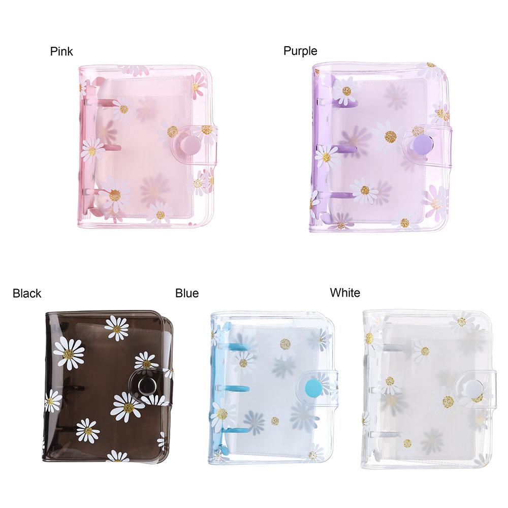 Mini Daisy Flower Diary Book 3-hole Rings Binder Loose-leaf Refill Notebook Cover Inner Pages