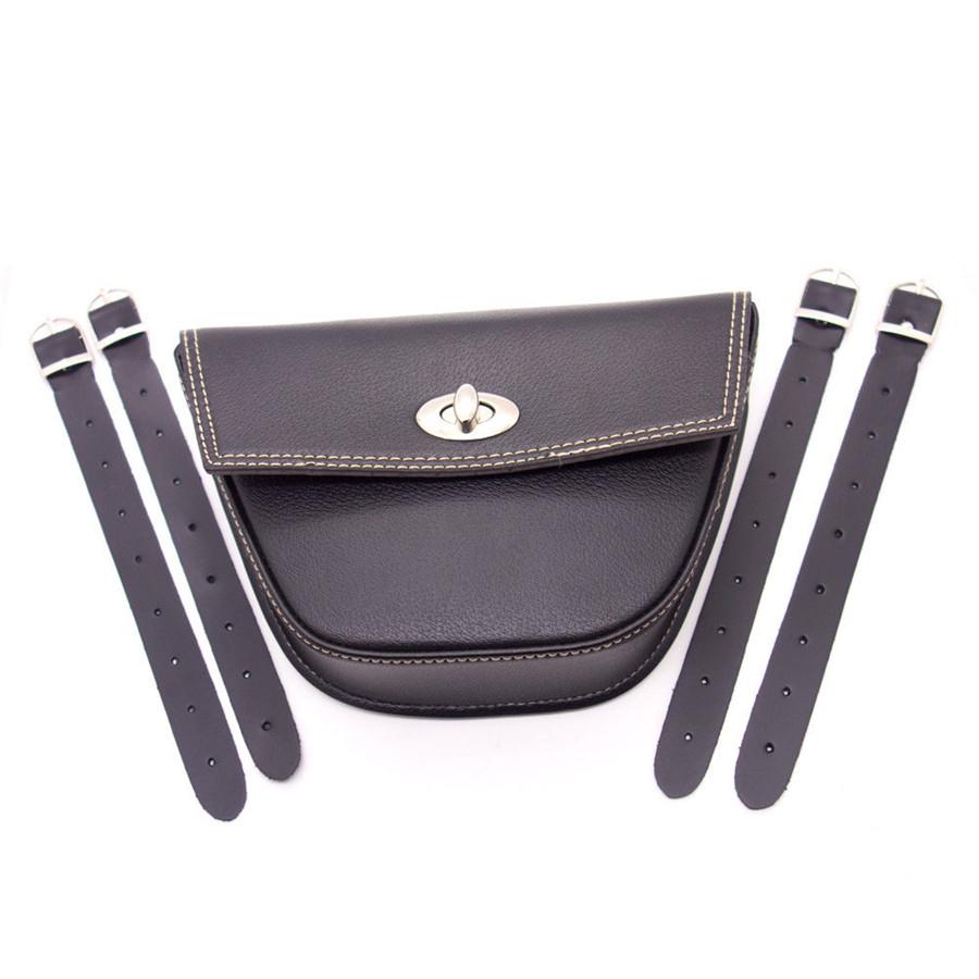 Универсальная треугольная мотоциклетная седельная сумка из ПУ кожи, багажная, для инструментов, боковая сумка для кафе рейсера, квадроцикла, кастом