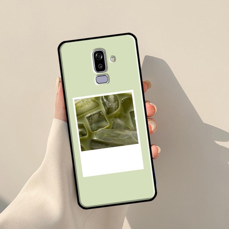 Чехол Matcha Sage Green Love Heart для Samsung Galaxy J3 J5 J7 2017 A3 A5 J1 2016 J4 J6 Plus A6 A7 A8 A9 J8 2018
