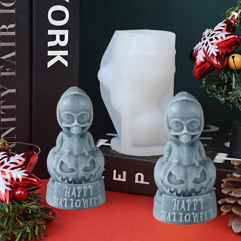 DIY Призрак Тыква Череп Свеча Силиконовая Форма 3D Череп Тыква Кукла Поделки Подарок на Хэллоуин