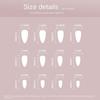 24 шт. съемных накладных ногтей чистого цвета с полным покрытием, рождественские французские длинные миндальные ногти