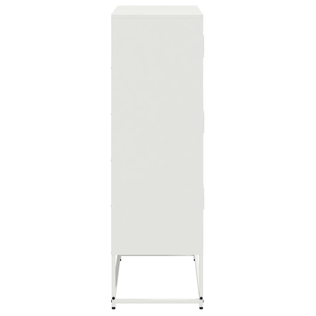 Vidaxl Szafka, Biała, 68,5X38,5X123,5 Cm, Stal