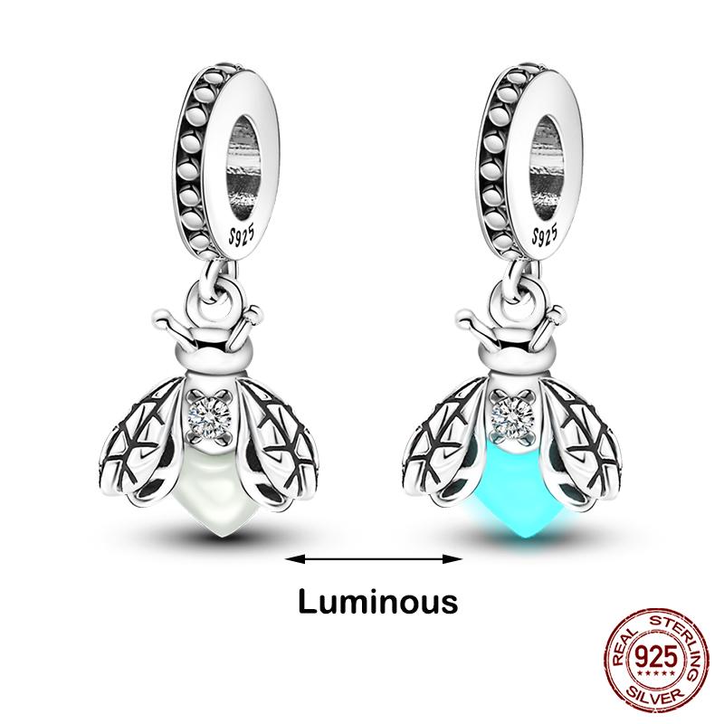 Copper Glow In The Dark Firefly Honeybee Star Charms Beads Fit Qikaola Original Bracelets Fine Diy Jewelry Gift