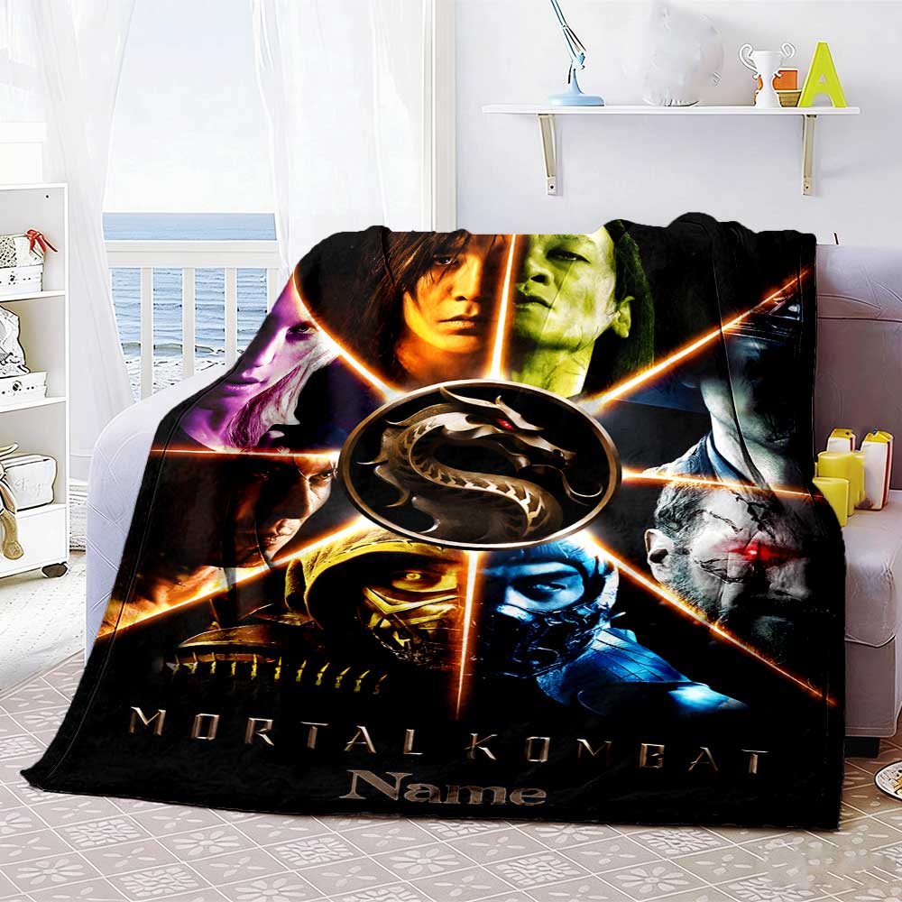 Warner Bros. Films (6) Customize Text Blanket Throw Personalized Blanket Durable Comfort for Office Seaside Couch Bed Four Seasons Multipurpose