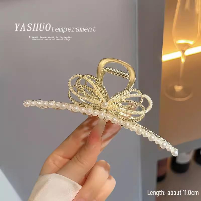 Высококачественная женская заколка для волос в форме акулы со стразами — большая, стильная и модная шпилька