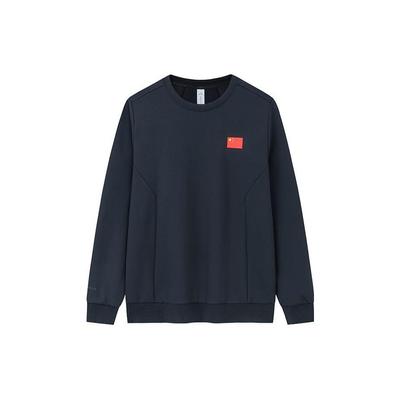 Anta Champion All-Weather Series Олимпийский флаг круглый вырез свитер длинный рукав толстовка мужская толстовка Night-Sea-Black 152330702-6