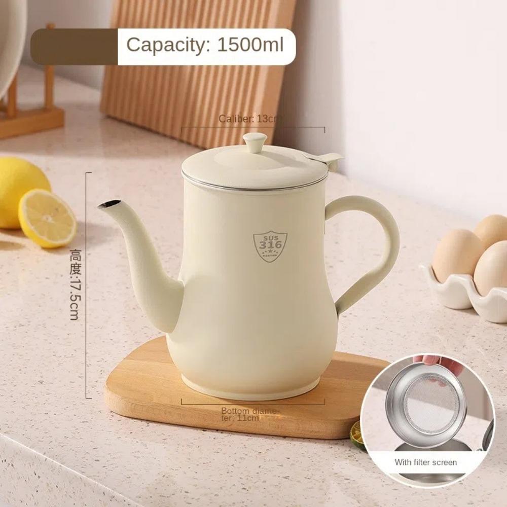 Household Oil Dispenser Bottle Stainless Steel Oil Storage Container Oil Pot Kitchen Utensils