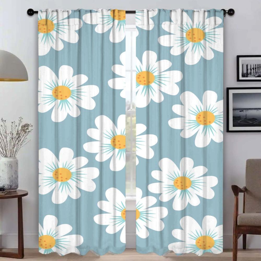 Плотные шторы для гостиной, цветочные шторы для комнаты, 2-х панельные шторы для перегородок, домашний интерьер, шторы для кухни, элегантные