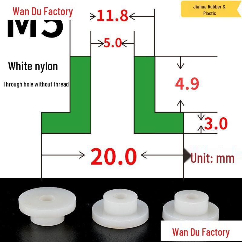 T-Shaped Nylon Insulating Bushing Spacer for M3-M35 Threads