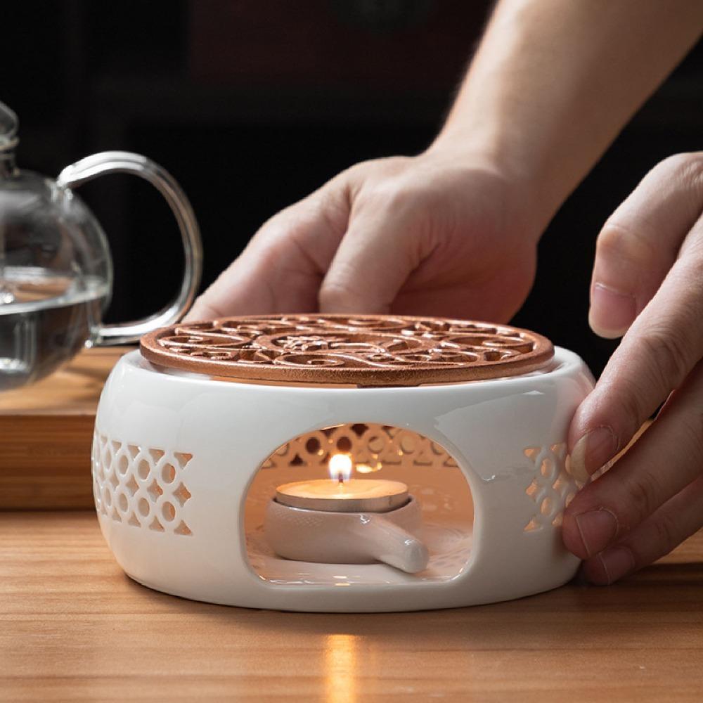 Concave Bottom Teapot Heater Round Shape Porcelain Teapot Stove Ceramic Teapot Warmer Glass Teapot