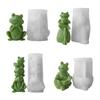 3D Frogs Silicone Molds Plasters Molds Cartoon Animal Candle Molds Ornament Epoxy Resin Molds Casting Molds