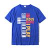 In Jesus Name I Play Piano Christians Tshirt Leisure T Shirts Wholesale Tops Shirts Cotton Unisex Simple Style