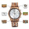 BOBO BIRD Pair Watch Wooden Watch with Gift Box Analog Japanese Quartz Chronograph Lightweight Date Display Stopwatch Couple P19 P18 Men's Women's