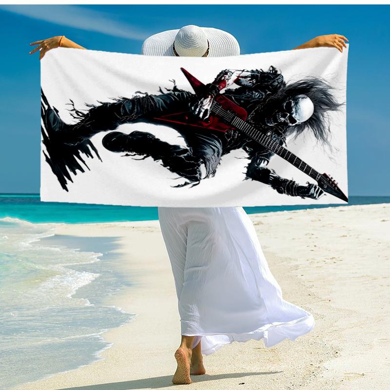 Rock Fashion Beach Towel: Ideal for Summer Adventures Soft, absorbent and quick drying suitable for swimming and bathing