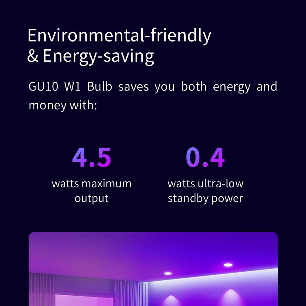 Xiaomi Умная светодиодная лампа Yeelight GU10, красочная W1, приложение для синхронизации музыки и игр, голосовое управление, энергосберегающий свет, длительный срок службы