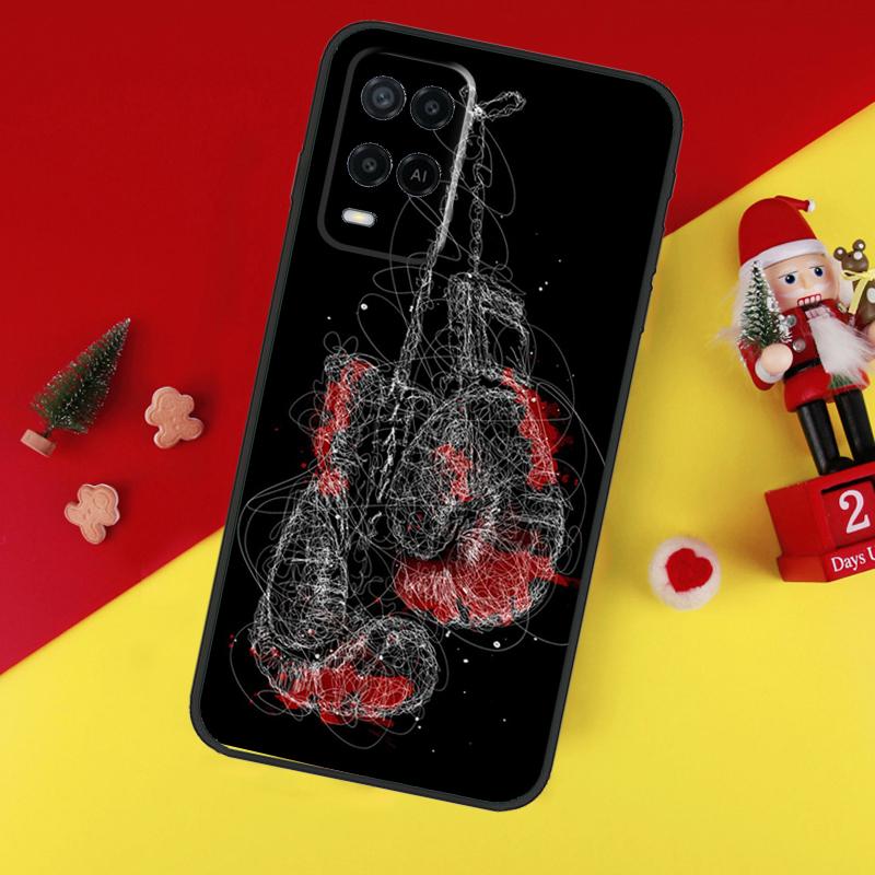 Boxing Gloves Case For Oppo A94 A74 A54 A60 A40 A80 A16 A76 A96 A98 A58 A78 A18 A38 A57 A17 A15 A5 A6 Pro
