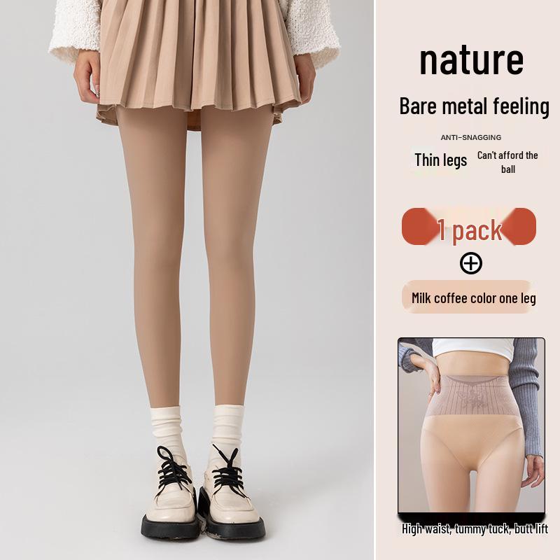 Носки с флисовой подкладкой Flower Fairy Nude Feeling - Женские теплые, утягивающие колготки для осени и зимы