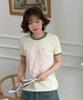 AMOU Molly Ringer Футболки Слоновая кость